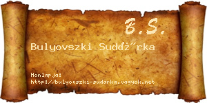 Bulyovszki Sudárka névjegykártya